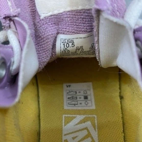 Vans Sk8-Hi MTE Kids Lavender Purple Grey Yellow Suede High Top Sneakers 10.5 - Picture 8 of 14
